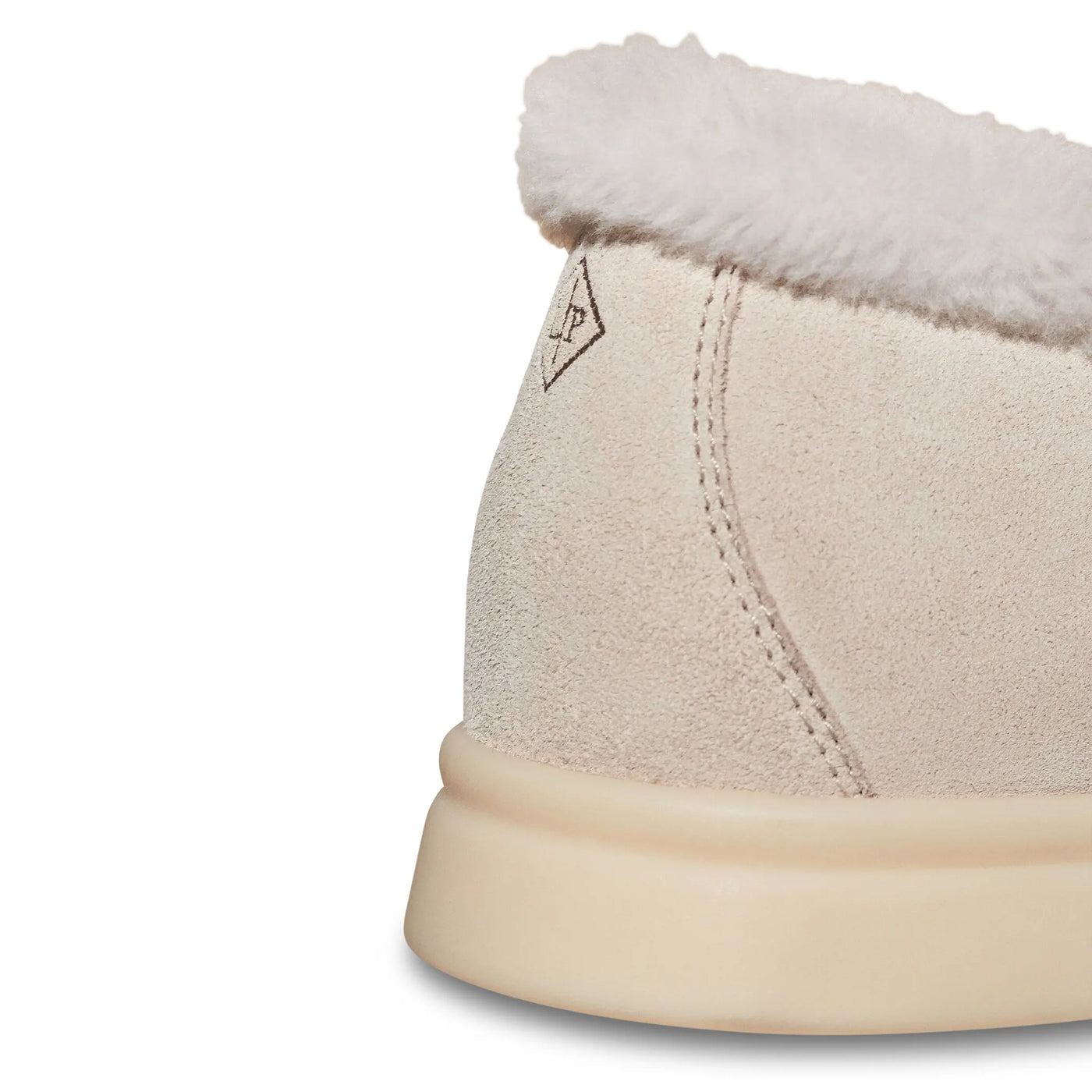Mocassins Loro Piana Summer Charms Walk Suede With Lny Fur Platinum Melange — vue 6
