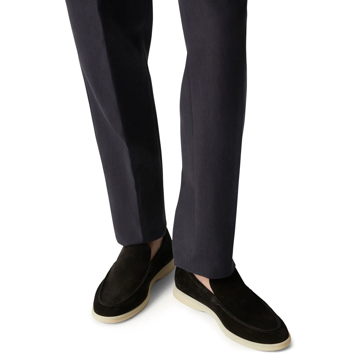 Mocassins Loro Piana Summer Walk Suede Noir — vue 5