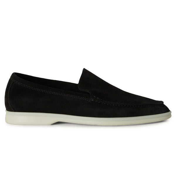 Mocassins Loro Piana Summer Walk Suede Noir