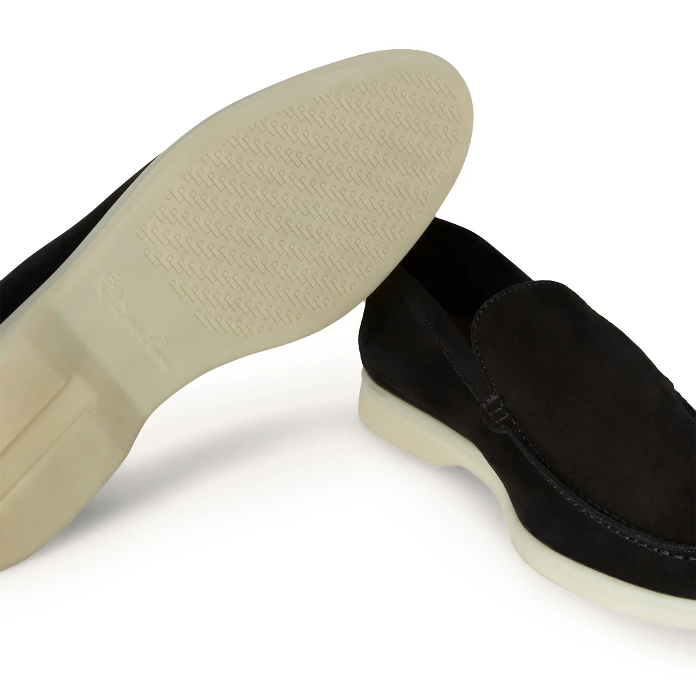 Mocassins Loro Piana Summer Walk Suede Noir — vue 4