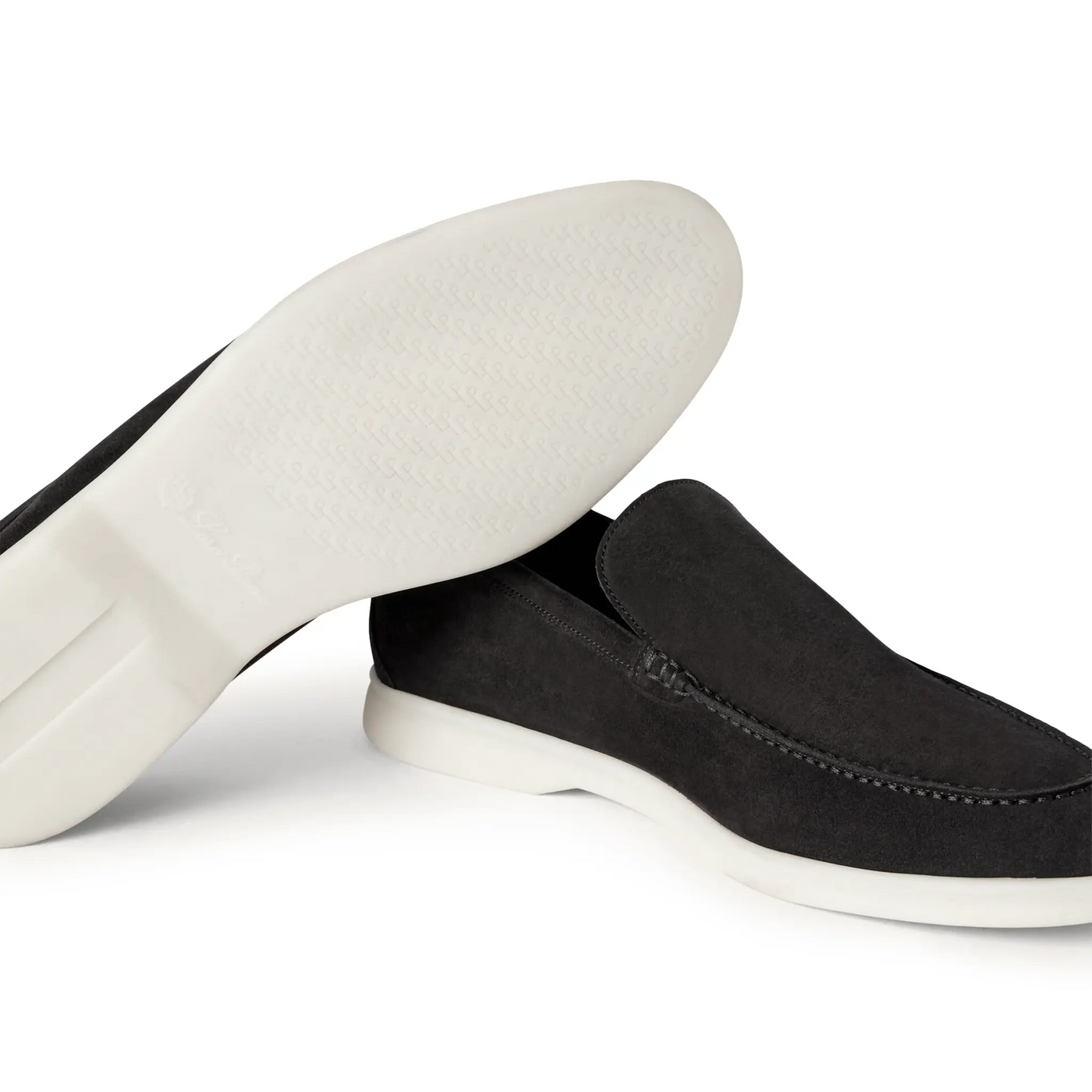 Mocassins Loro Piana Summer Walk Suede Caviar — vue 5