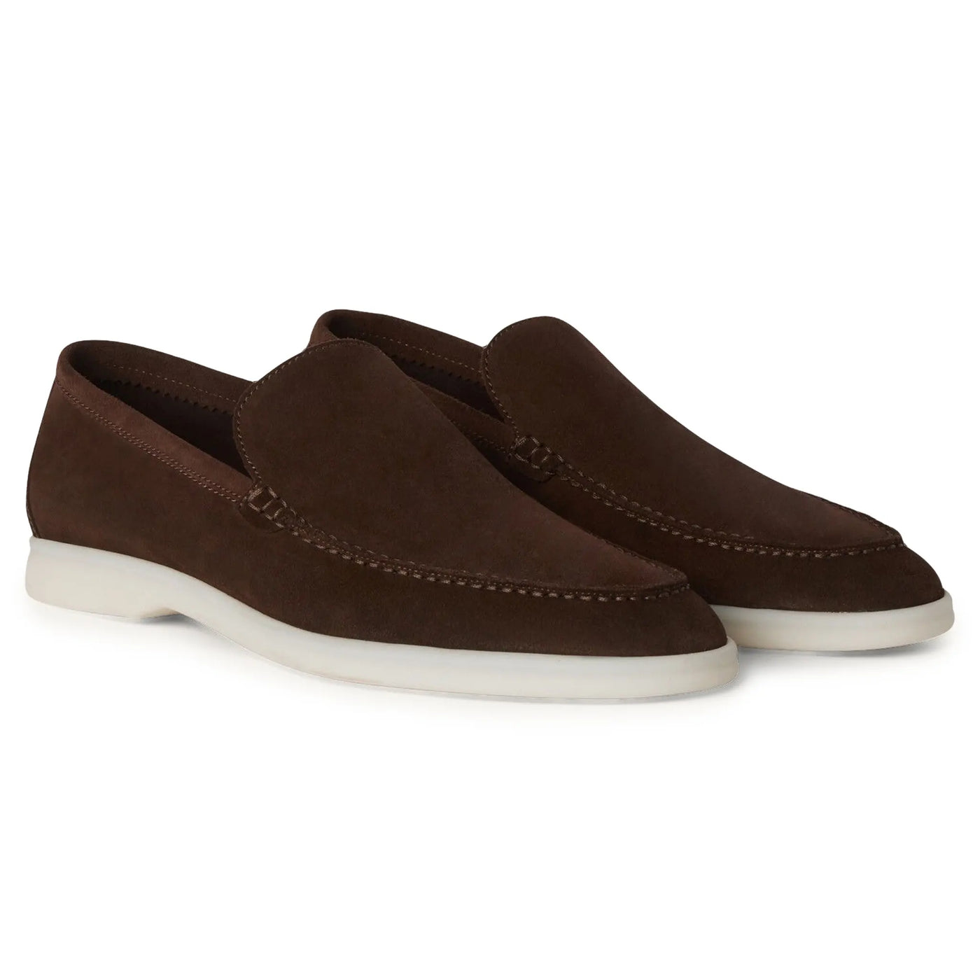 Mocassins Loro Piana Summer Walk Suede Chocolate — vue 2
