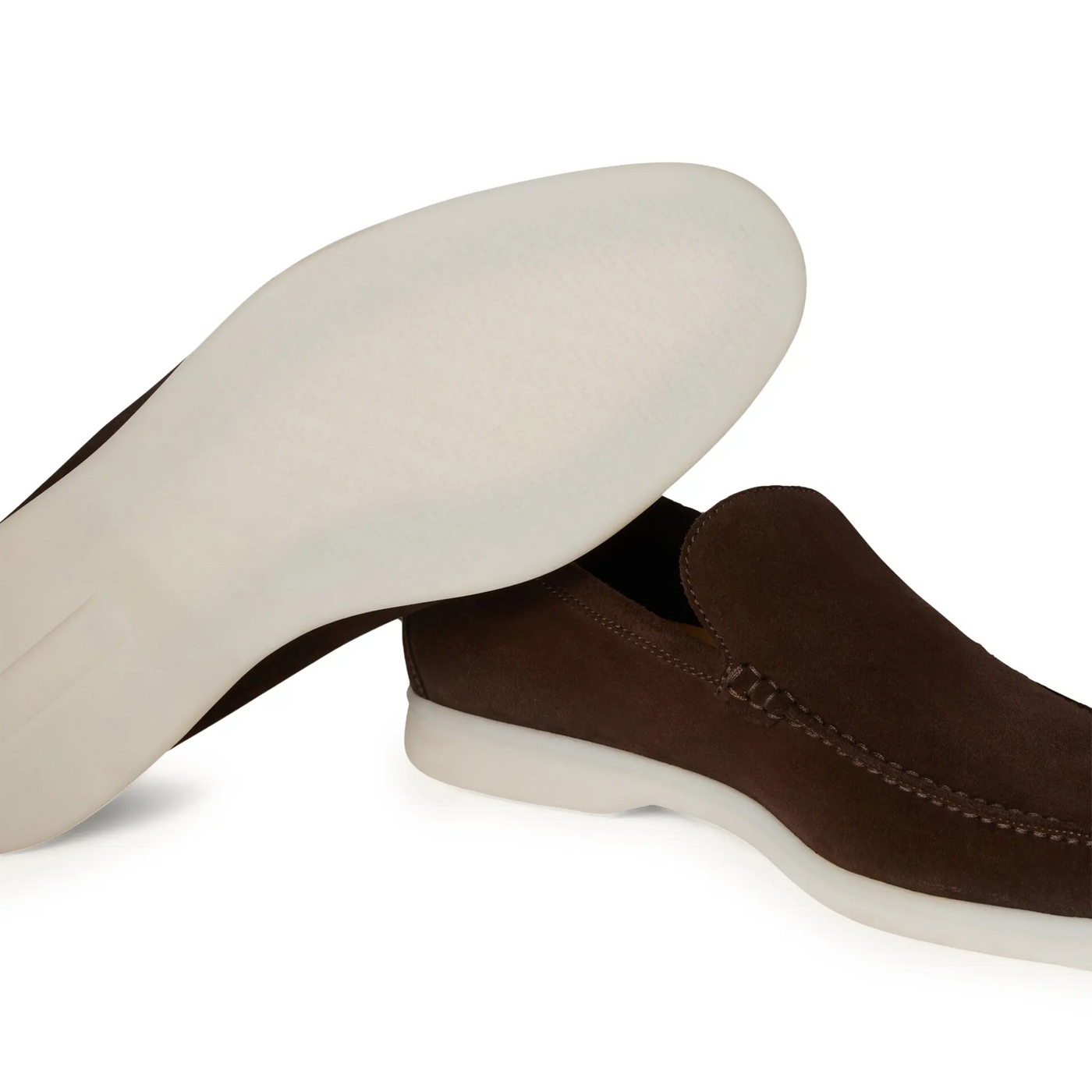 Mocassins Loro Piana Summer Walk Suede Chocolate — vue 5
