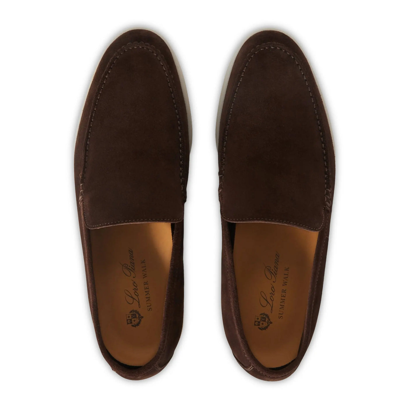 Mocassins Loro Piana Summer Walk Suede Chocolate — vue 3