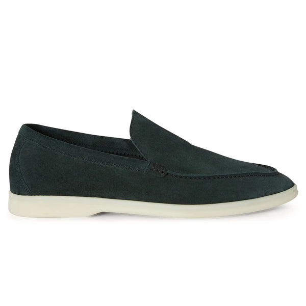 Mocassins Loro Piana Summer Walk Suede Foncé Vert