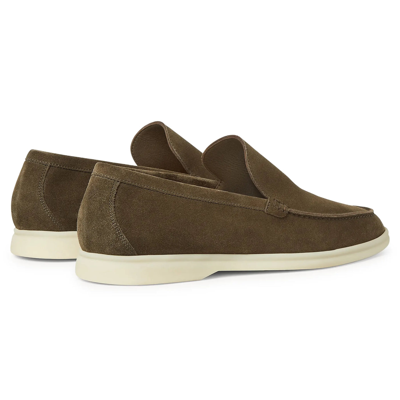 Mocassins Loro Piana Summer Walk Suede Gris Moss — vue 4