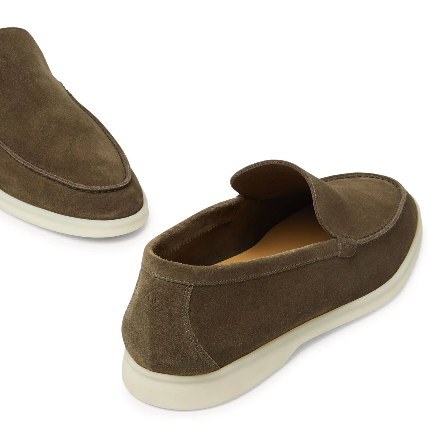 Mocassins Loro Piana Summer Walk Suede Gris Moss — vue 5