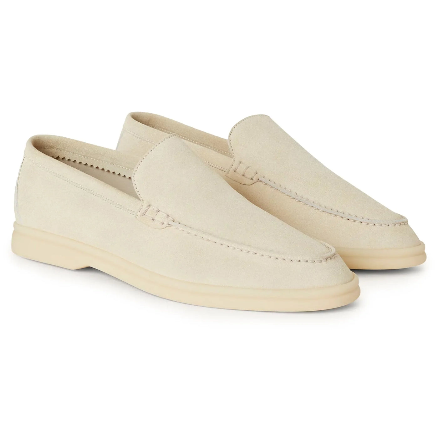 Mocassins Loro Piana Summer Walk Suede Nougat — vue 2