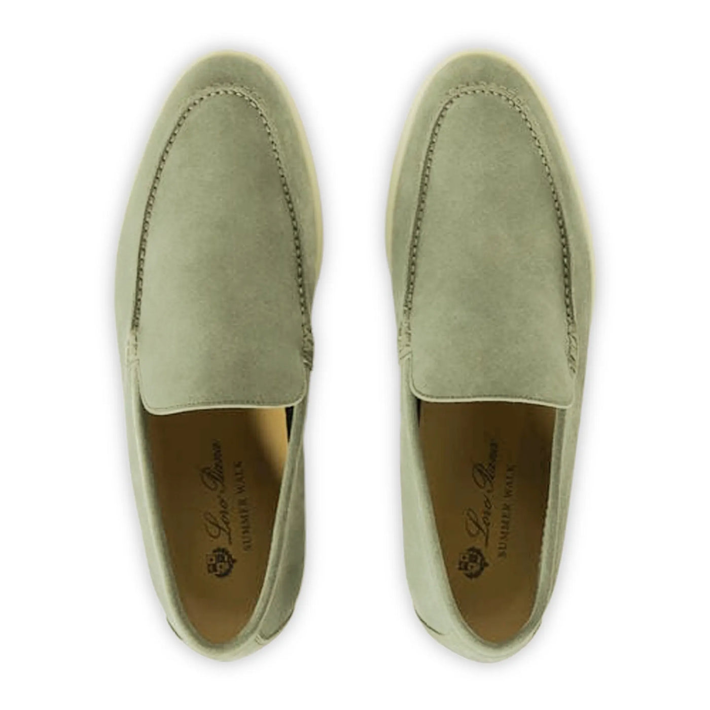 Mocassins Loro Piana Summer Walk Suede Shamrock — vue 3
