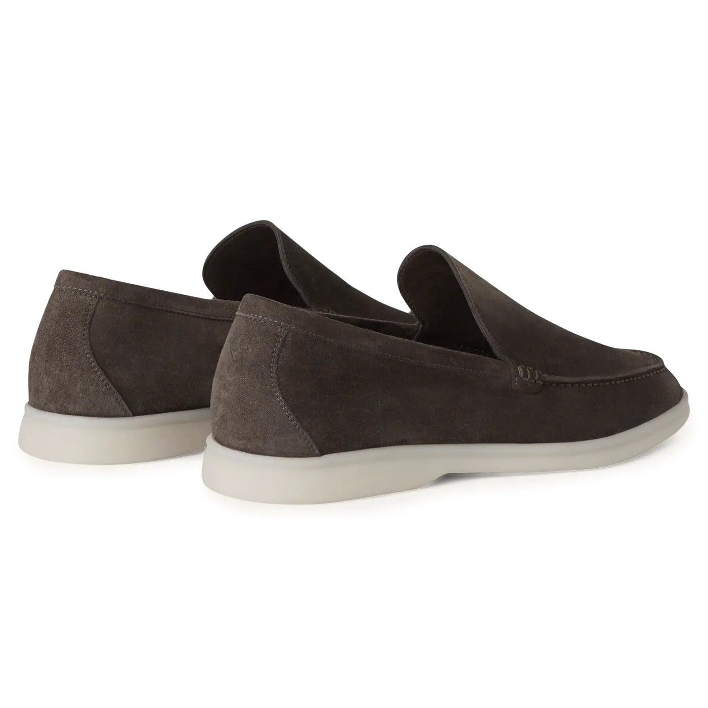 Mocassins Loro Piana Summer Walk Suede Warm Gris — vue 4
