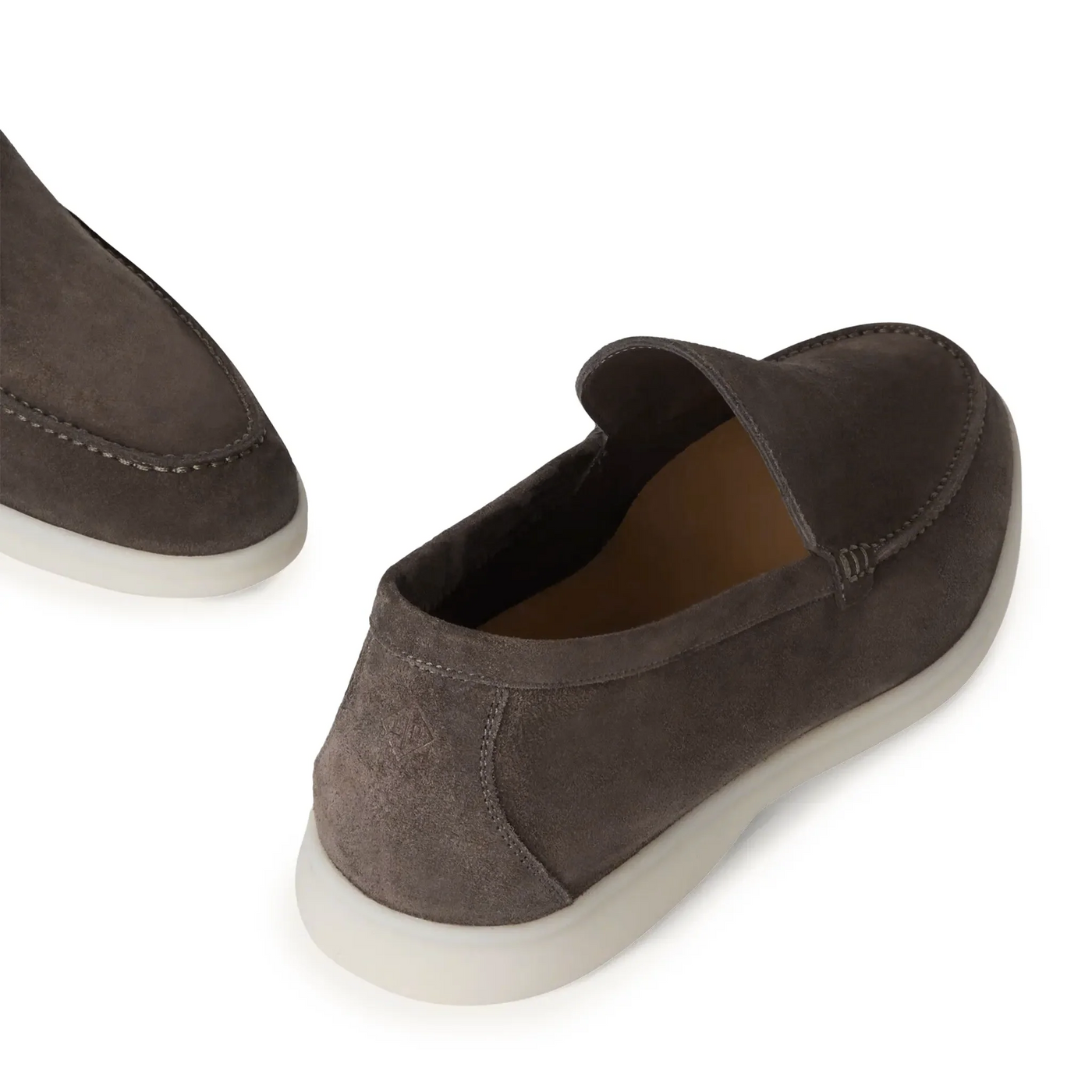 Mocassins Loro Piana Summer Walk Suede Warm Gris — vue 6