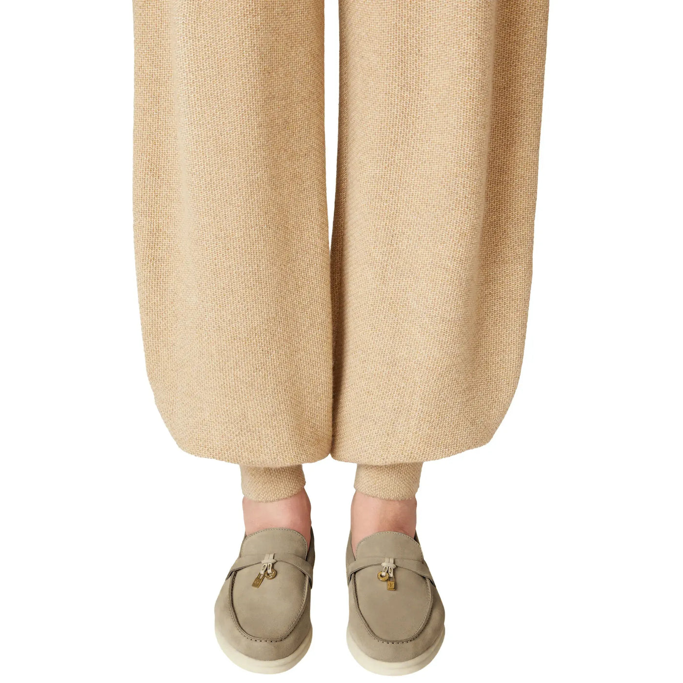 Mocassins Loro Piana the Original Summer Charms Suede Beige Corda — vue 7