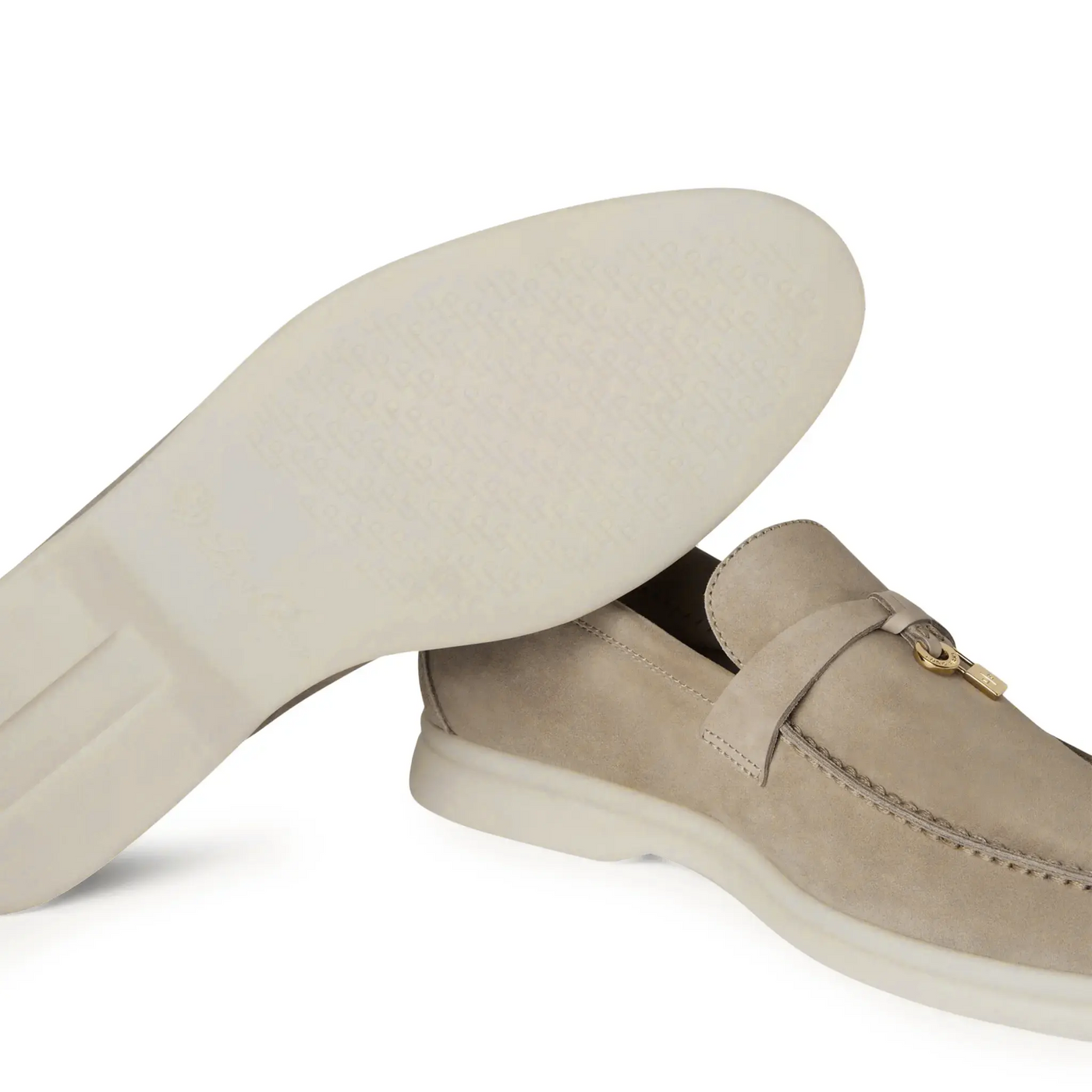 Mocassins Loro Piana the Original Summer Charms Suede Beige Corda — vue 5