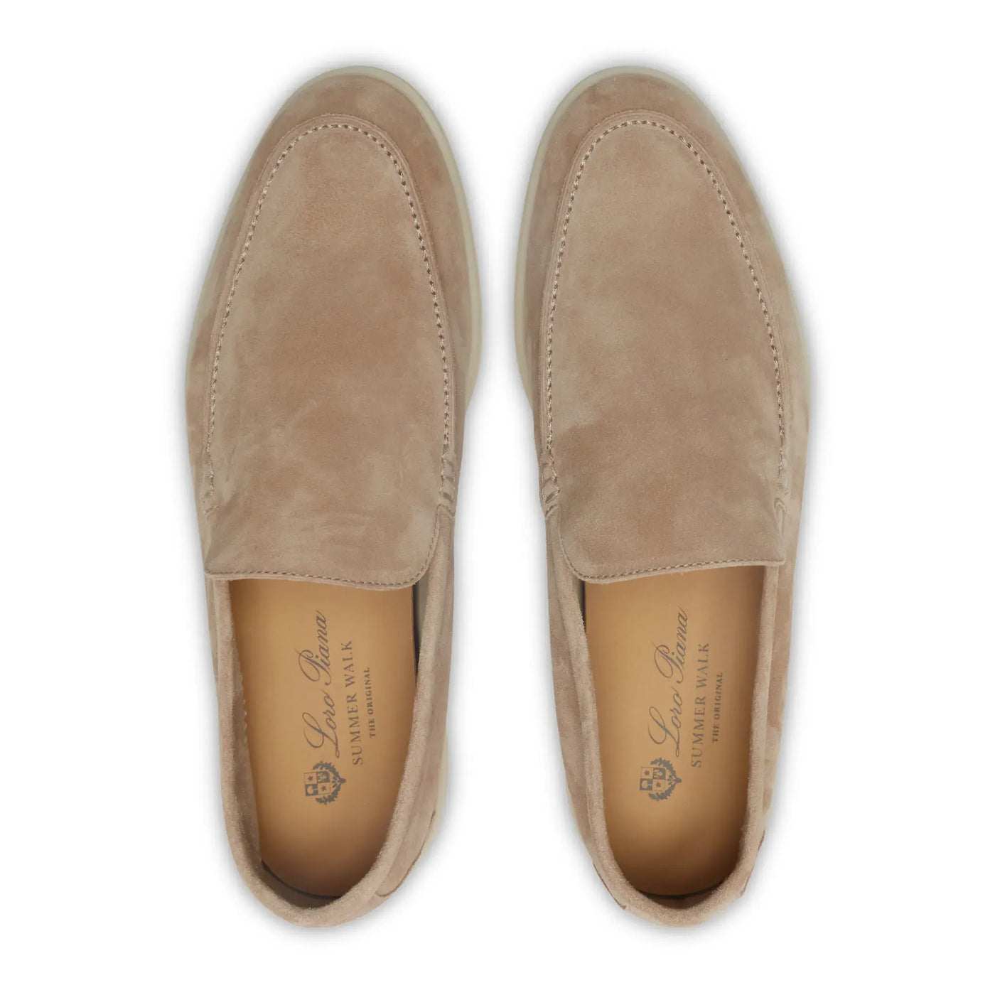 Mocassins Loro Piana the Original Summer Walk Suede Beige Corda — vue 4