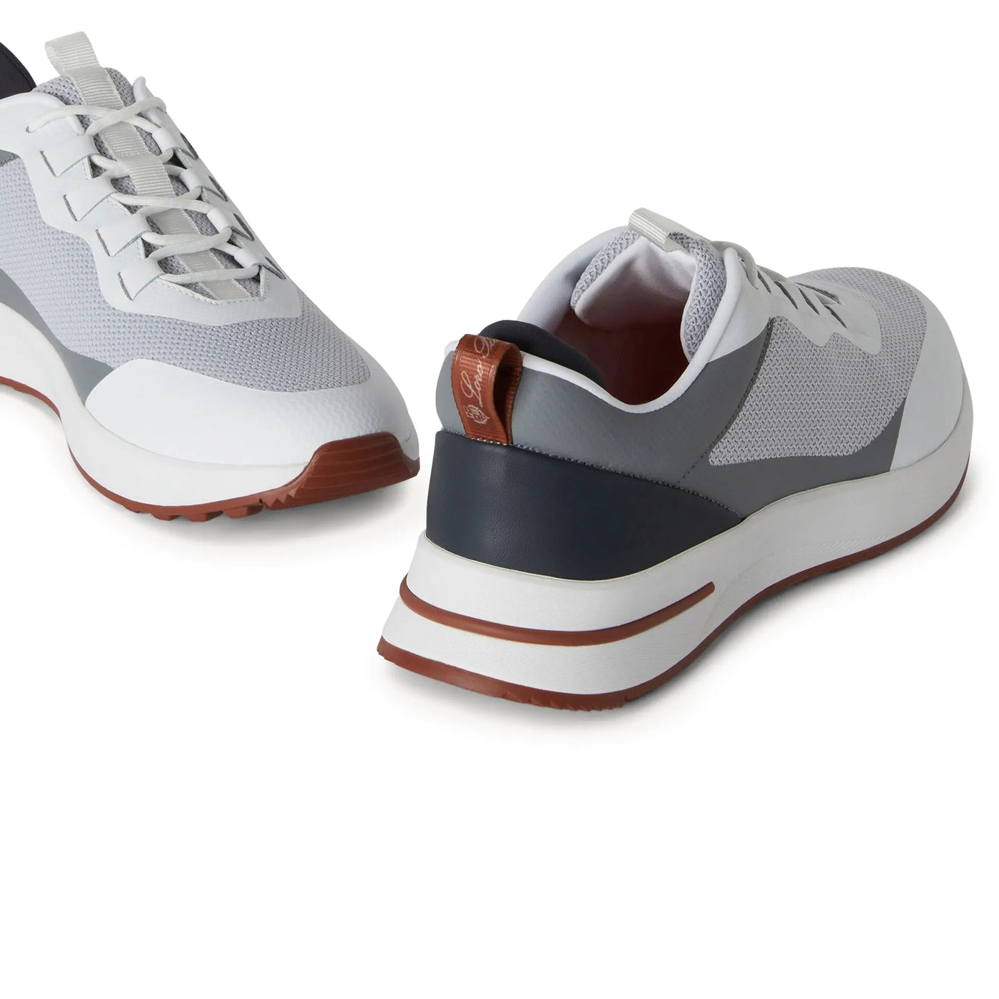 Baskets Loro Piana Week End Walk Frost Gris Linen Mesh — vue 6