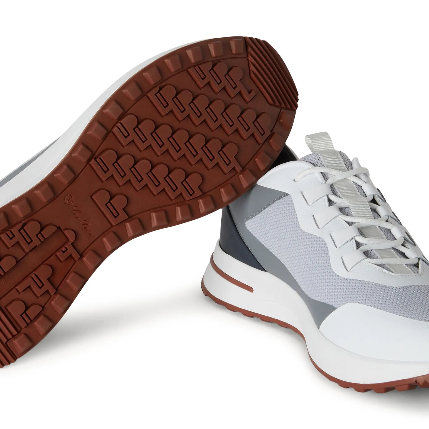 Baskets Loro Piana Week End Walk Frost Gris Linen Mesh — vue 5