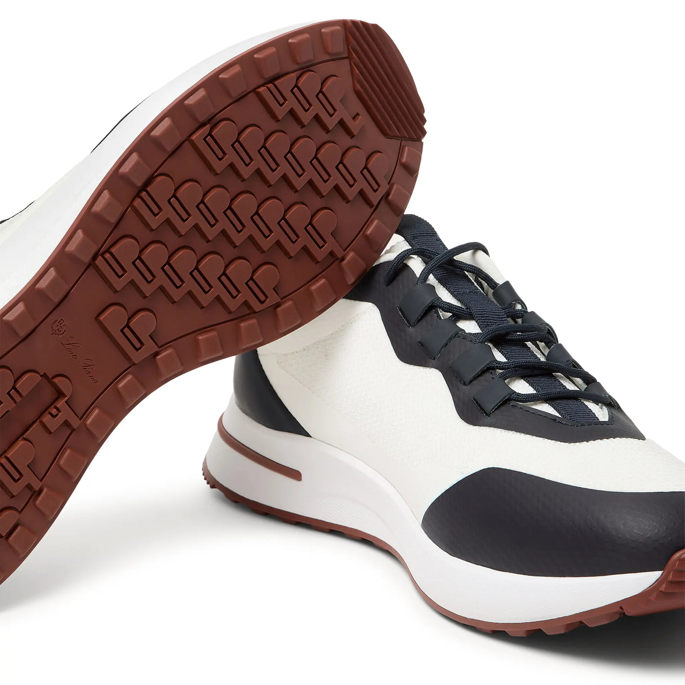 Baskets Loro Piana Week End Walk Frost Blanc Sea Linen Mesh — vue 5