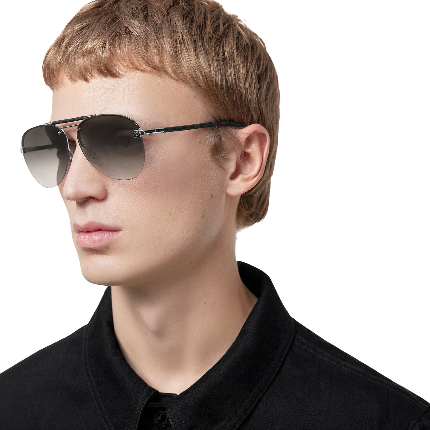 Lunettes de soleil Louis Vuitton Clockwise Canvas Gris — vue 5
