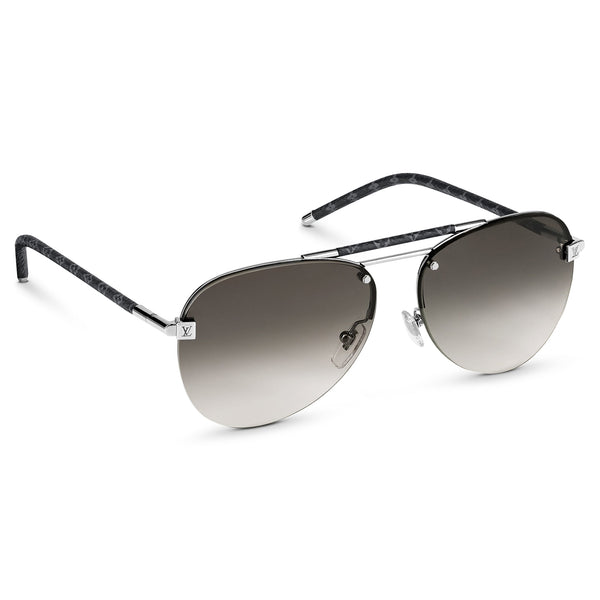 Lunettes de soleil Louis Vuitton Clockwise Canvas Gris