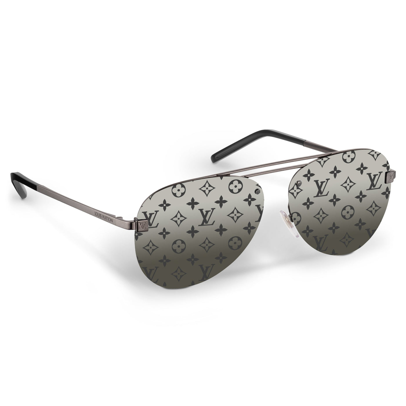 Lunettes de soleil Louis Vuitton Clockwise Monogram Foncé Gun