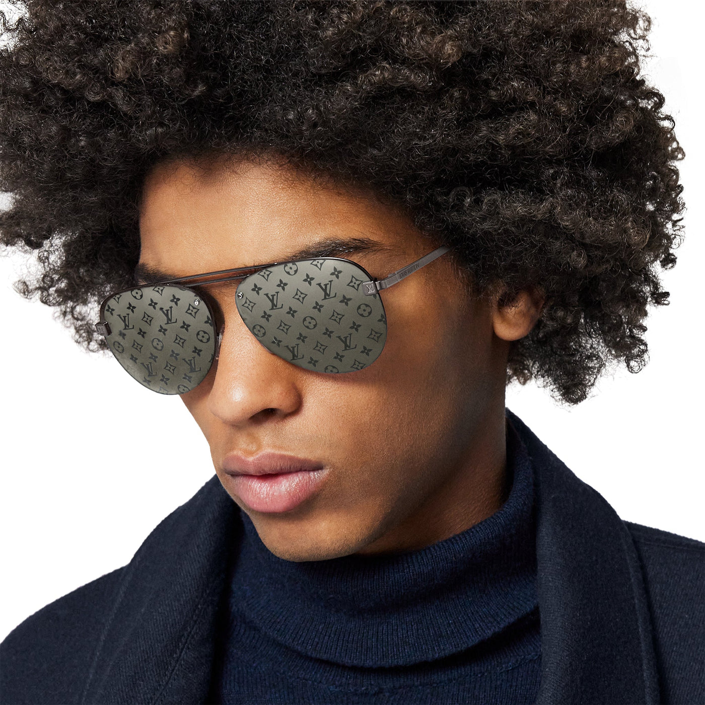 Lunettes de soleil Louis Vuitton Clockwise Monogram Foncé Gun — vue 5