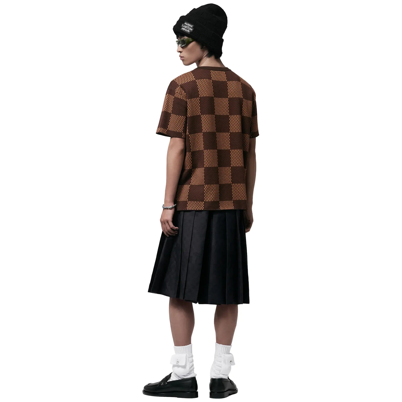 T-Shirt Louis Vuitton Damier Crystal Patch Marron T Shirt — vue 4