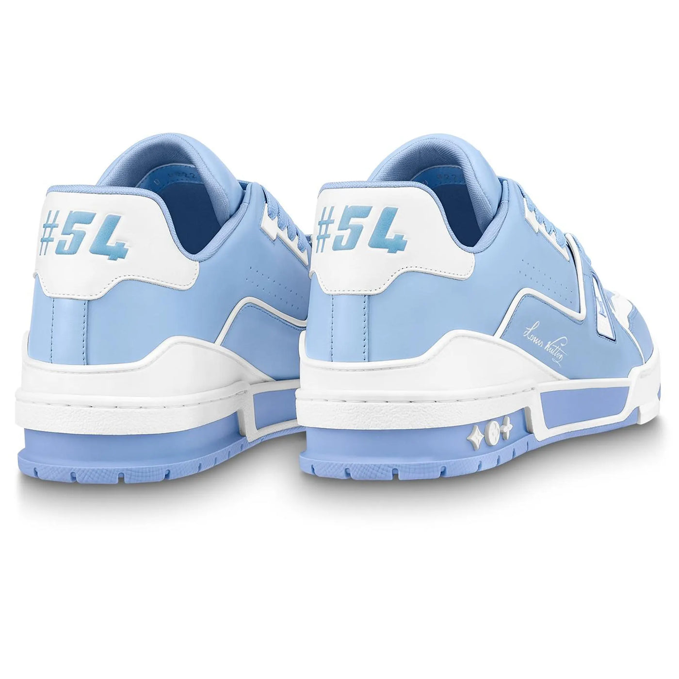 Baskets Louis Vuitton '54' Trainer Clair Bleu Blanc — vue 2
