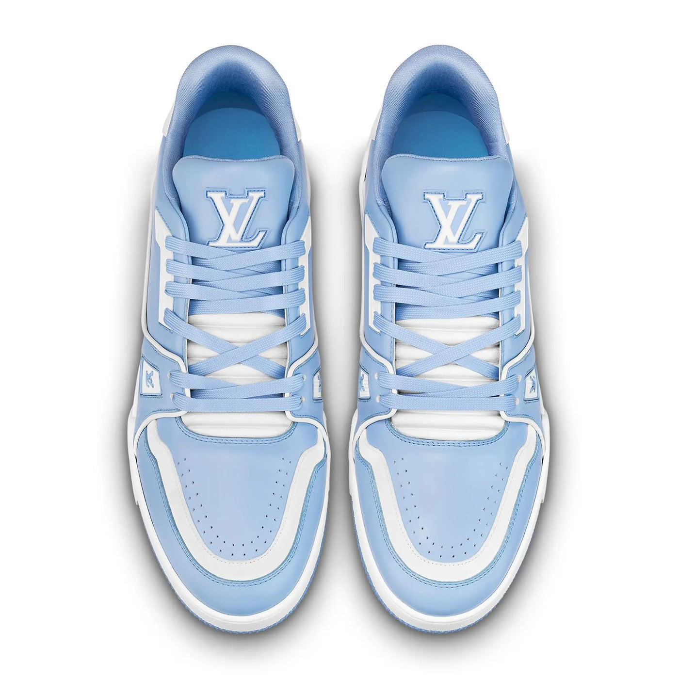 Baskets Louis Vuitton '54' Trainer Clair Bleu Blanc — vue 3