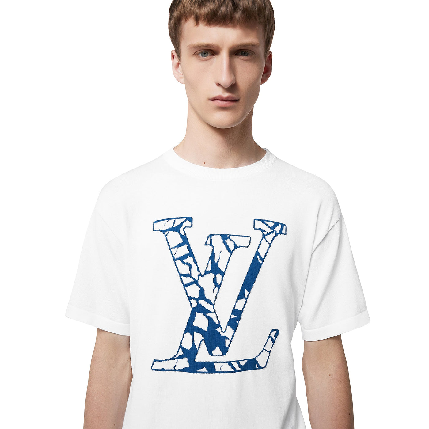 T-Shirt Louis Vuitton Ice Milk Blanc Crewneck T Shirt — vue 3