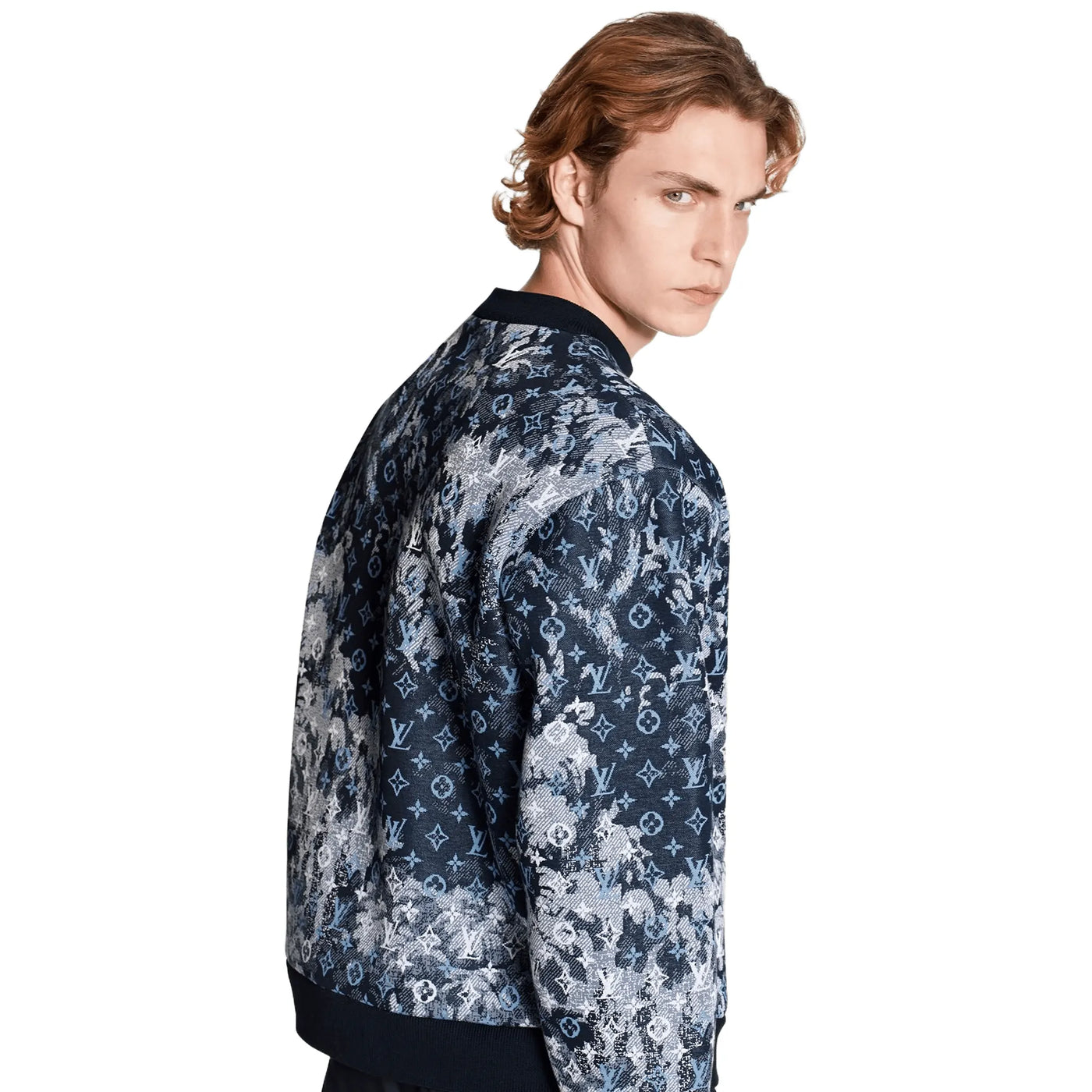 Sweat Louis Vuitton Preloved - Monogram Tapestry Bleu — vue 2