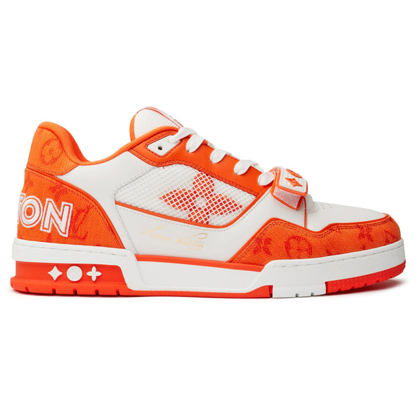 Baskets Louis Vuitton Monogram Orange Denim