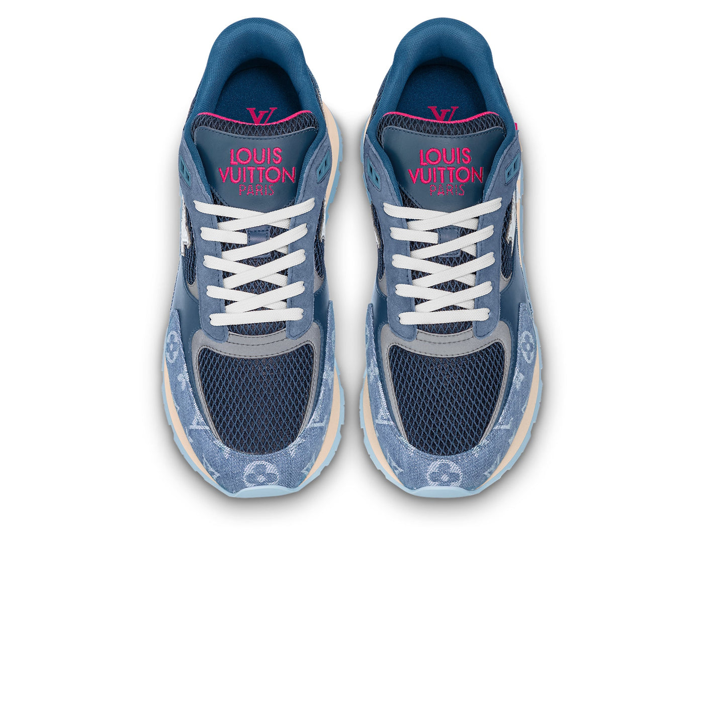 Baskets Louis Vuitton Run Away Bleu — vue 3