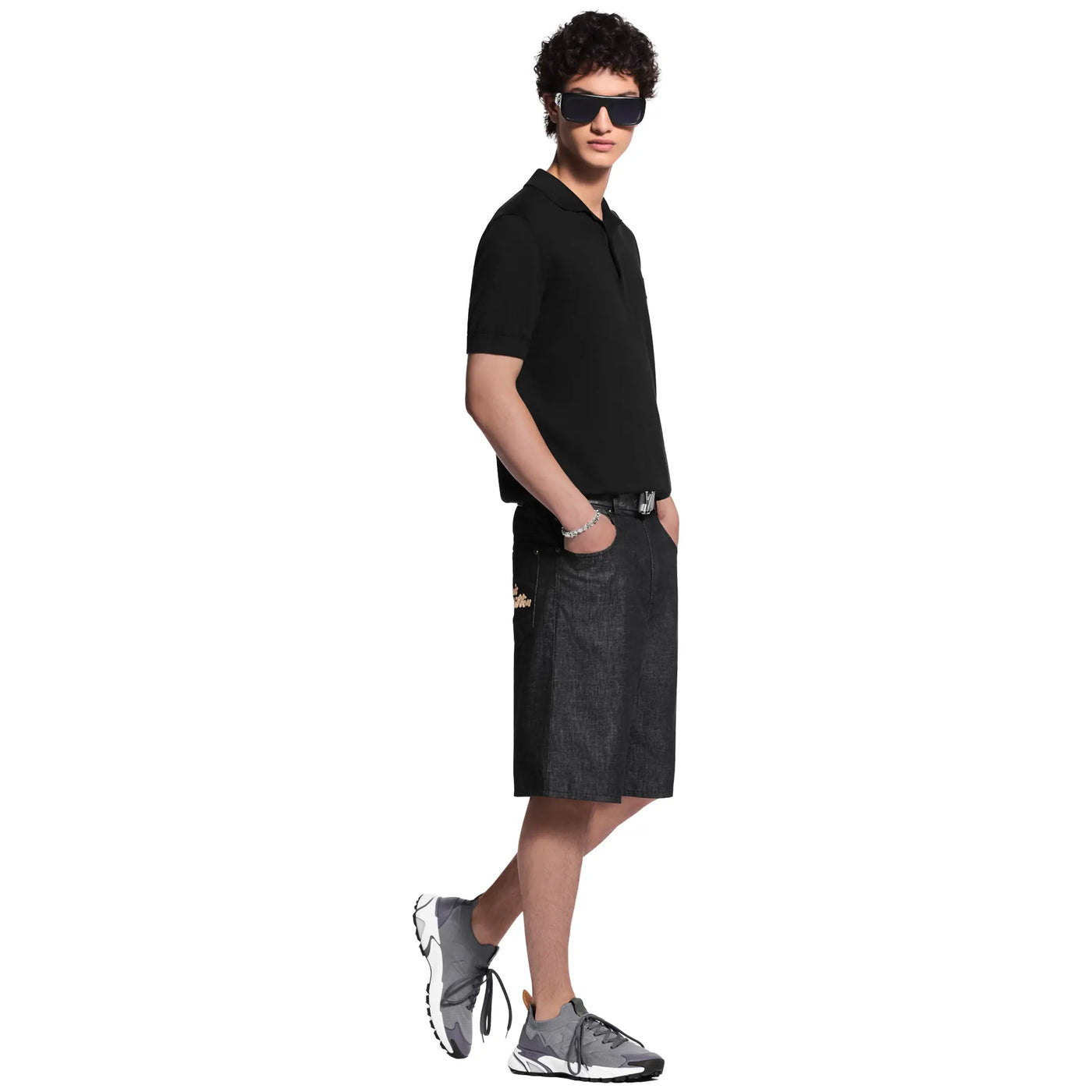 Baskets Louis Vuitton Runner Tatic Gris — vue 6