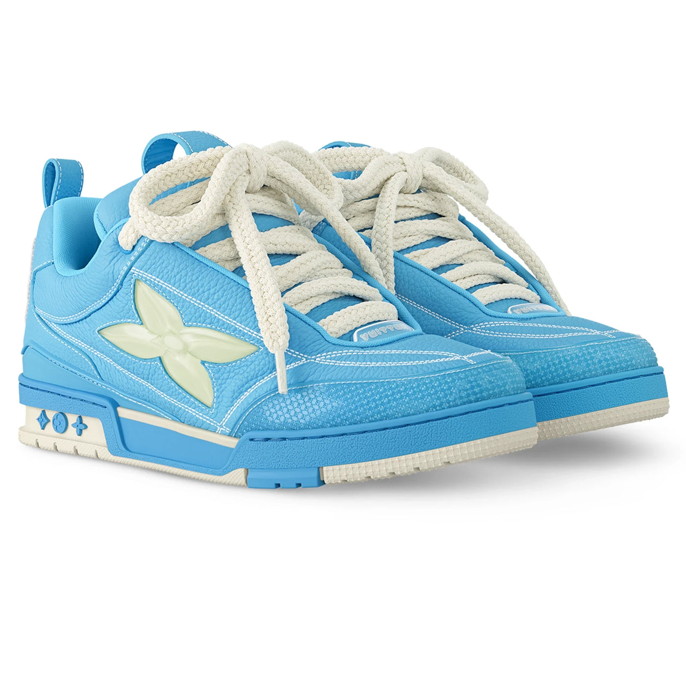 Baskets Louis Vuitton Skate Monogram Trainer Bleu — vue 2