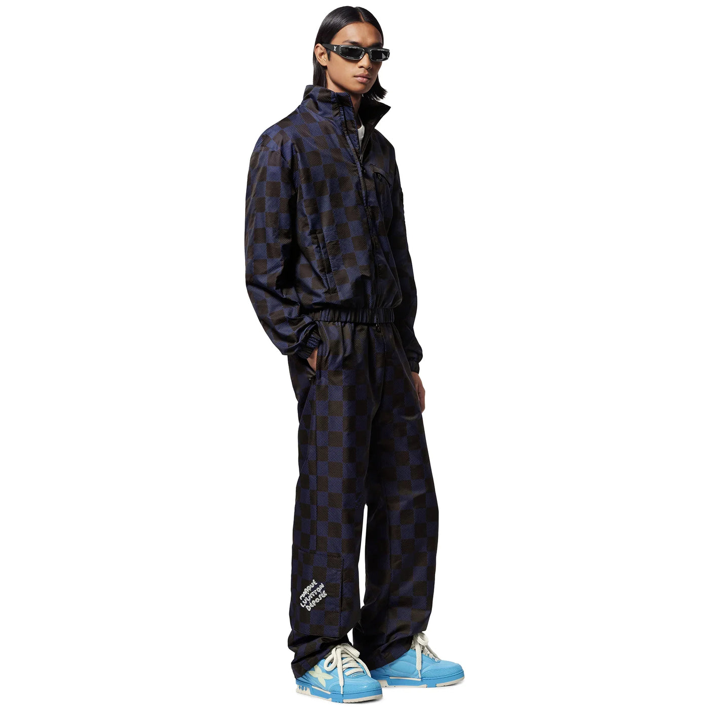 Baskets Louis Vuitton Skate Monogram Trainer Bleu — vue 7