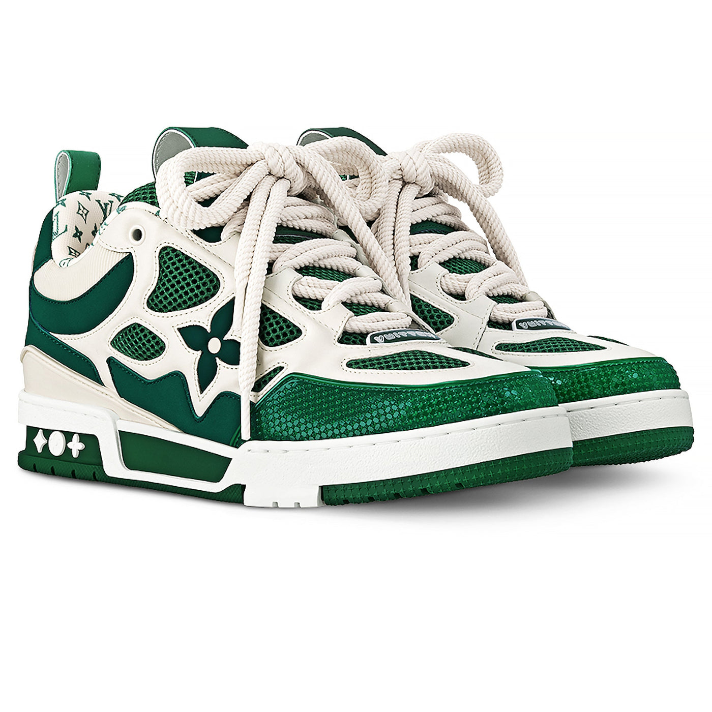 Baskets Louis Vuitton Skate Monogram Trainer Vert — vue 2