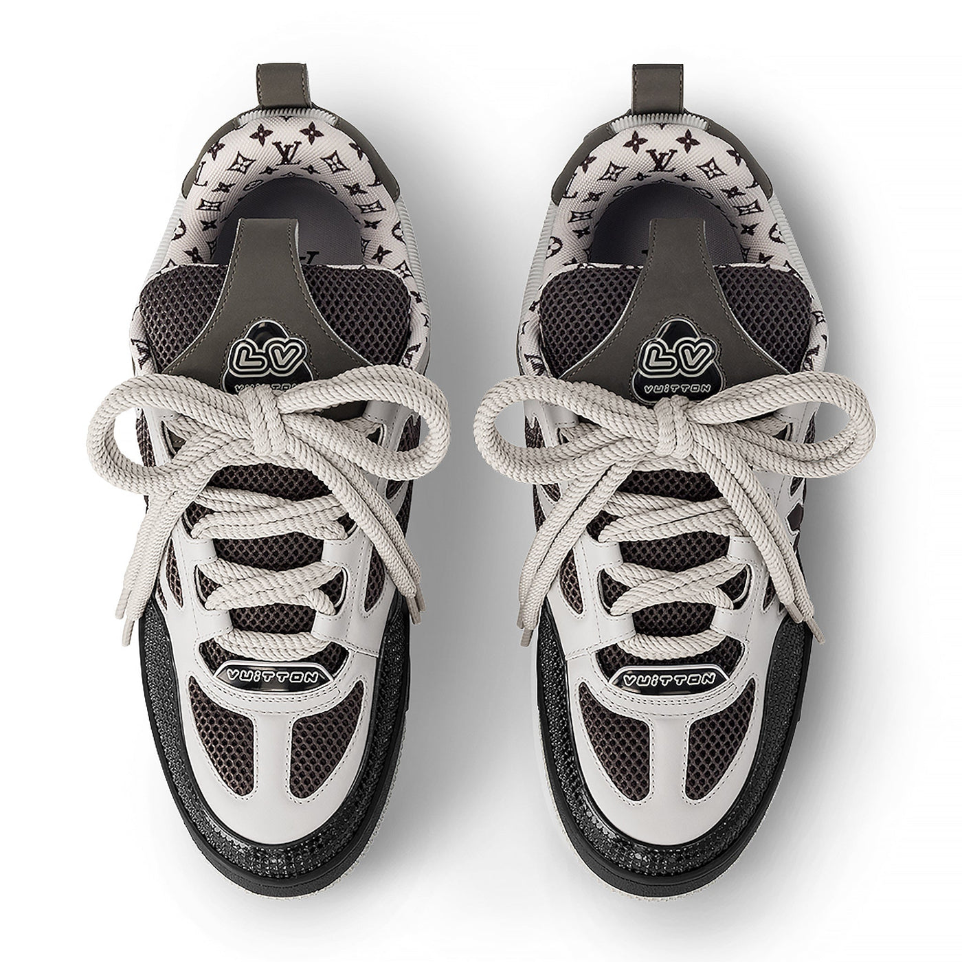 Baskets Louis Vuitton Skate Monogram Marron — vue 3