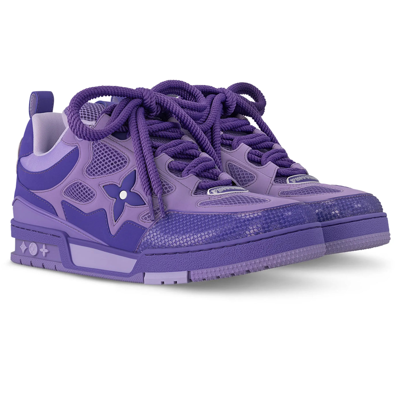 Baskets Louis Vuitton Skate Monogram Trainer Violet — vue 2