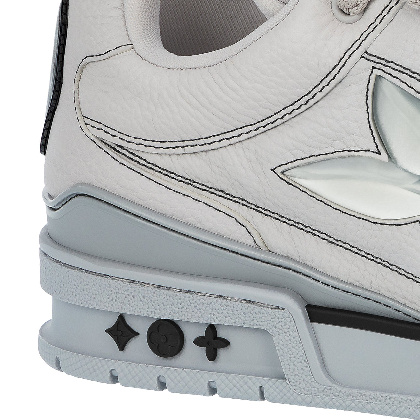 Baskets Louis Vuitton Skate Trainer Gris — vue 5