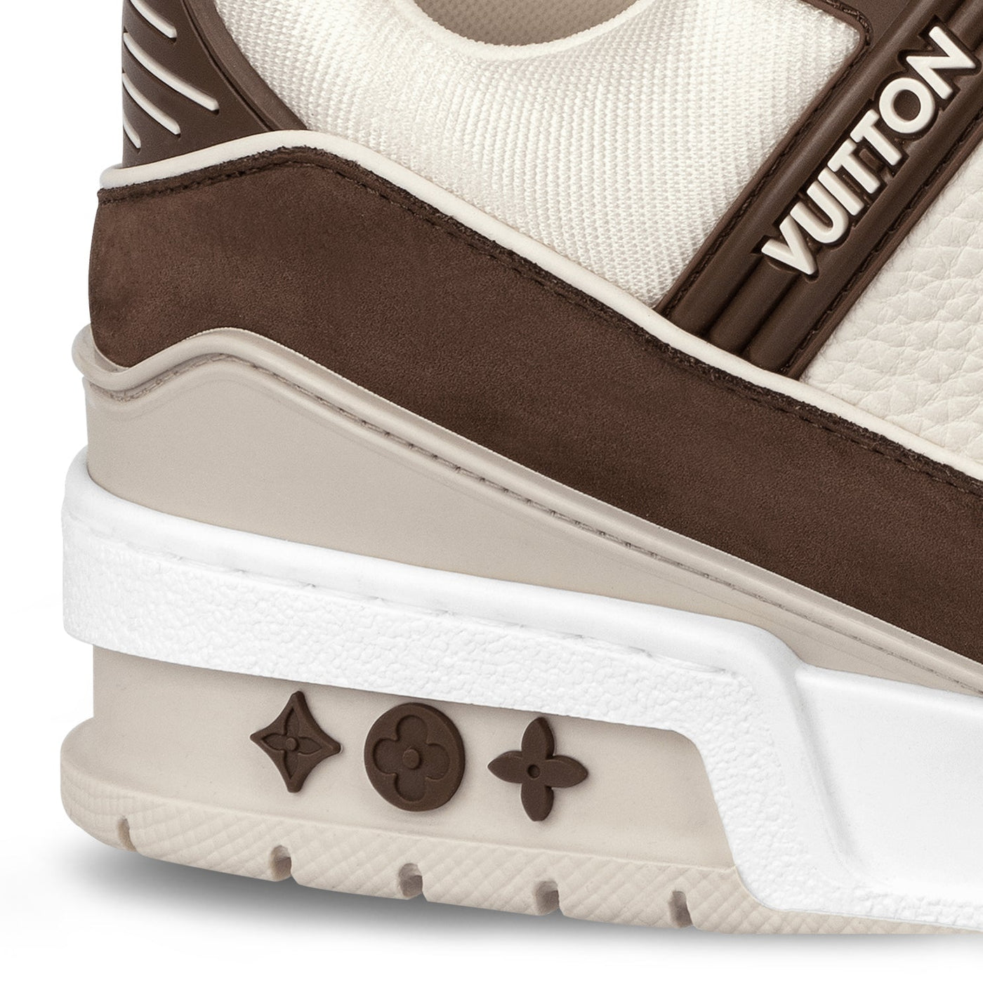 Baskets Louis Vuitton Trainer Calf Leather Moka — vue 5