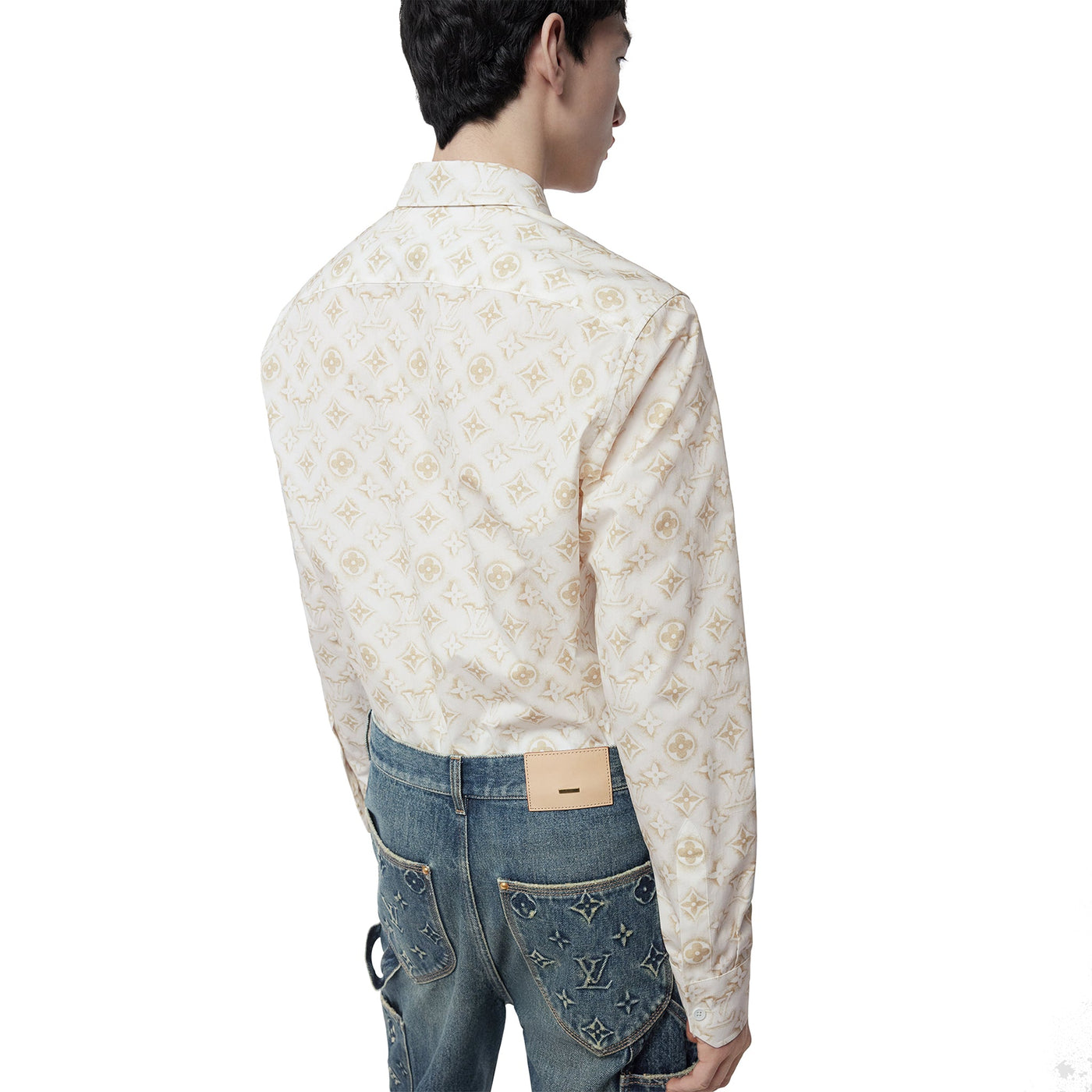 Chemise Louis Vuitton Monogram Long-sleeved Cotton Shirt Blanc — vue 2