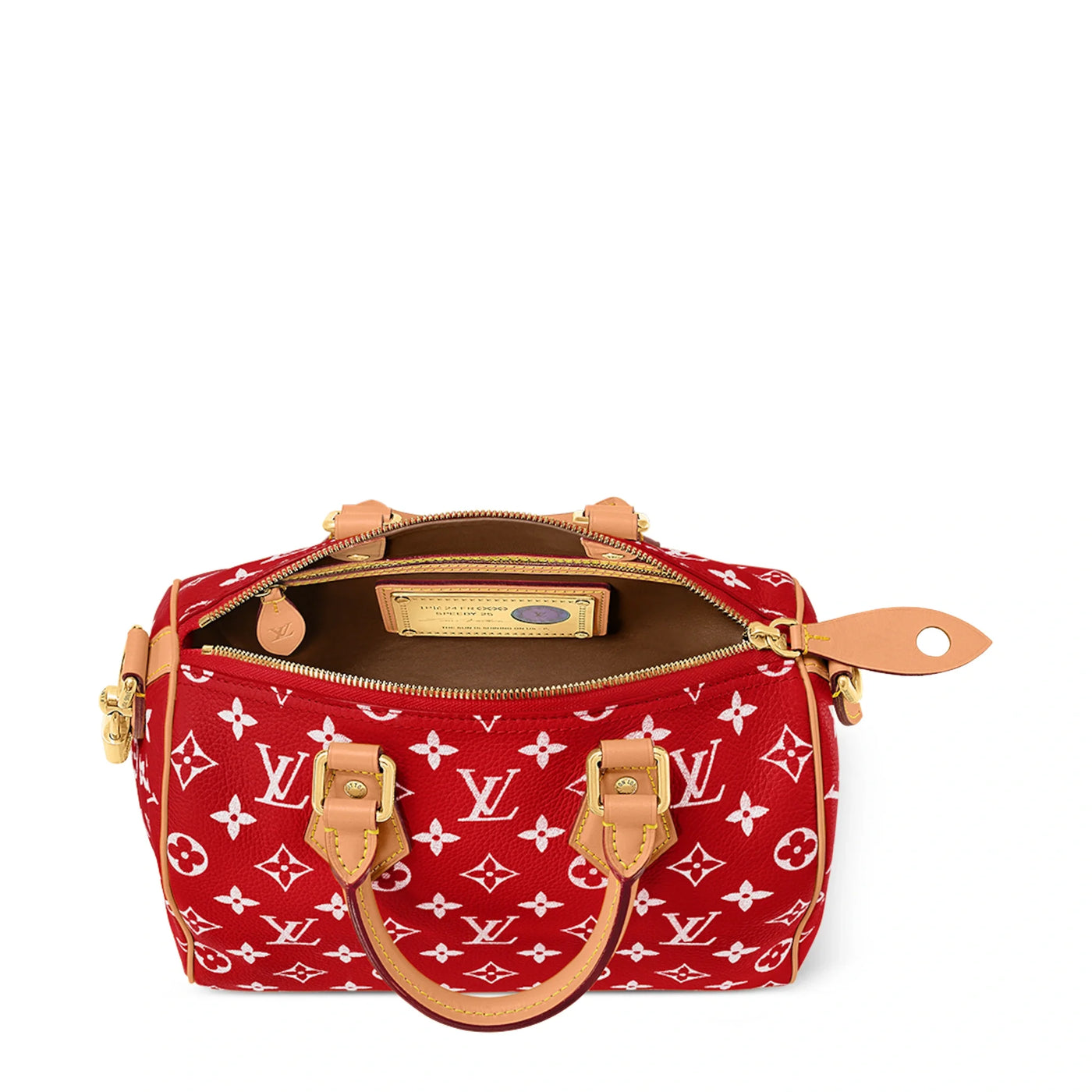 Sac Louis Vuitton Monogram Speedy P9 Rouge Bandoulière 25 — vue 5