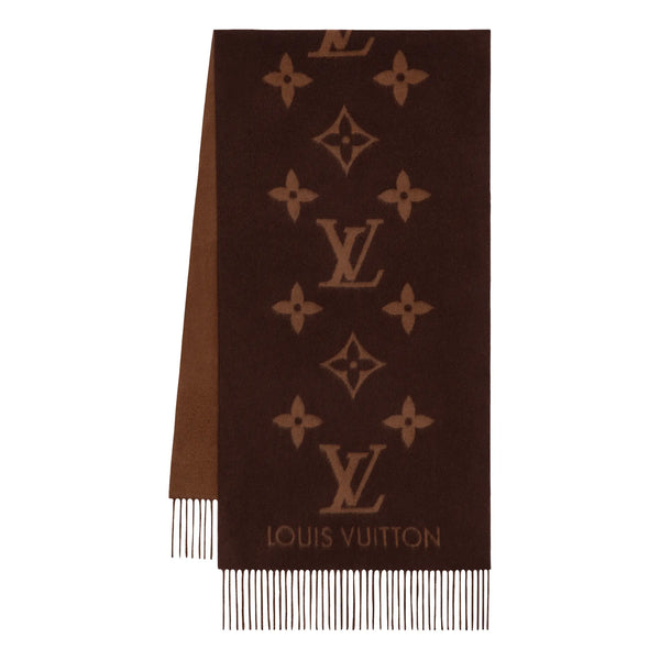 Écharpe Louis Vuitton Reykjavik Marron Fonce
