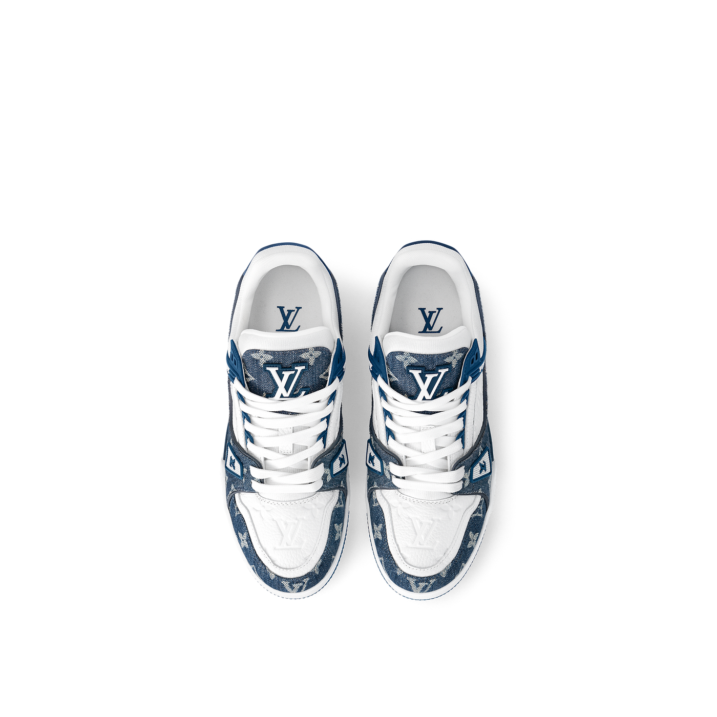 Baskets Louis Vuitton Trainer Bleu — vue 3