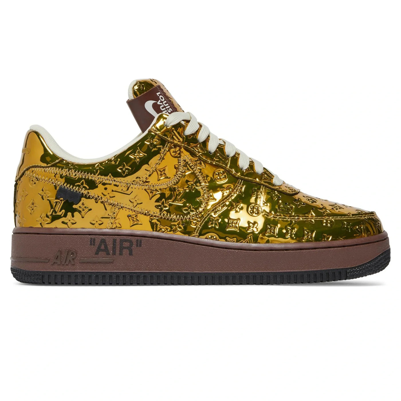 Baskets Louis Vuitton × Nike Louis Vuitton × Nike Air Force 1 Low Metallic Or