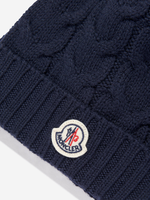 Bonnet Moncler Wool Knit Marine