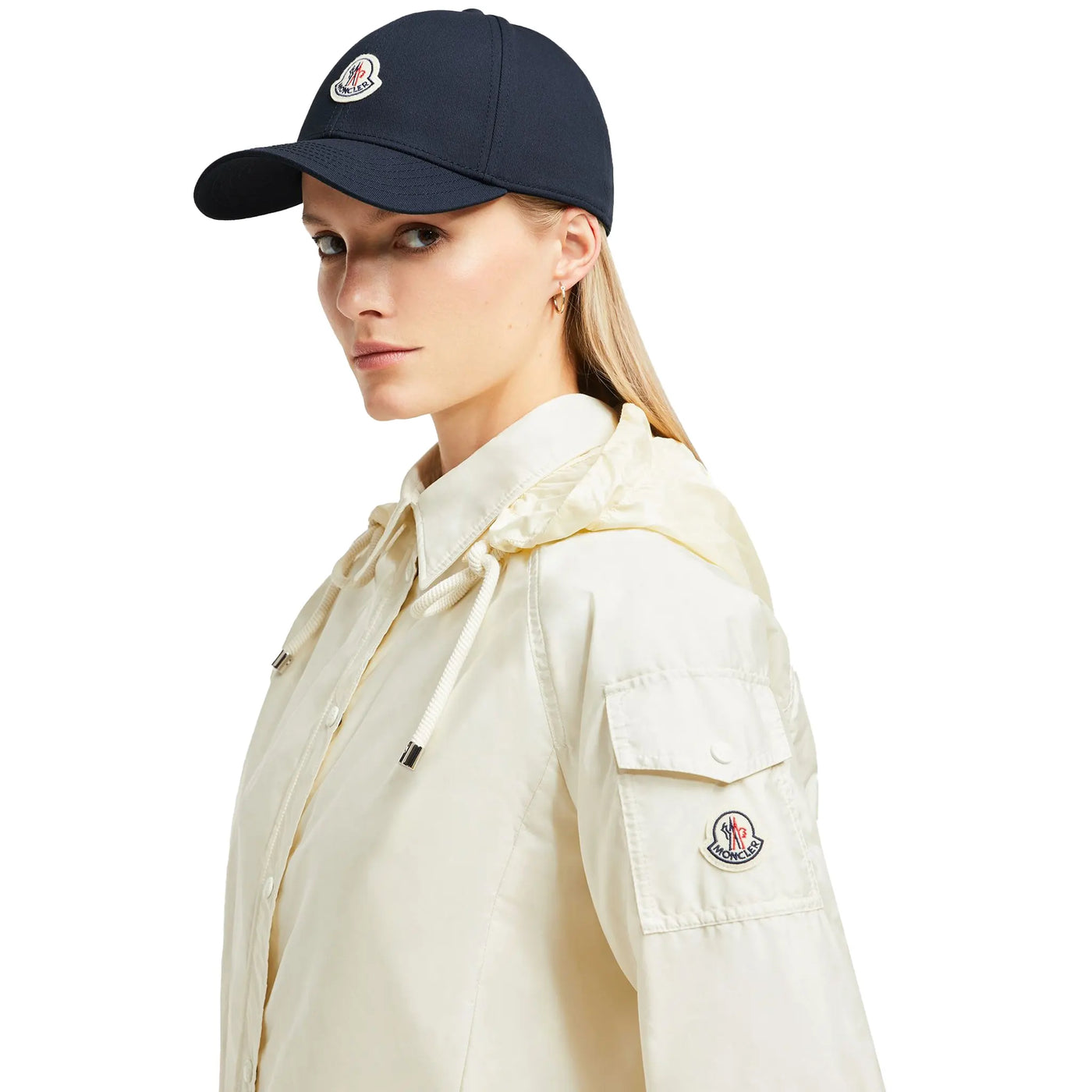 Casquette Moncler Gabardine Baseball Marine Bleu — vue 3