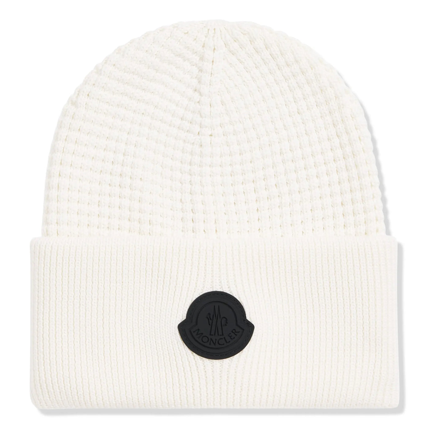 Bonnet Moncler Ivoire Tricot Cotton Blanc