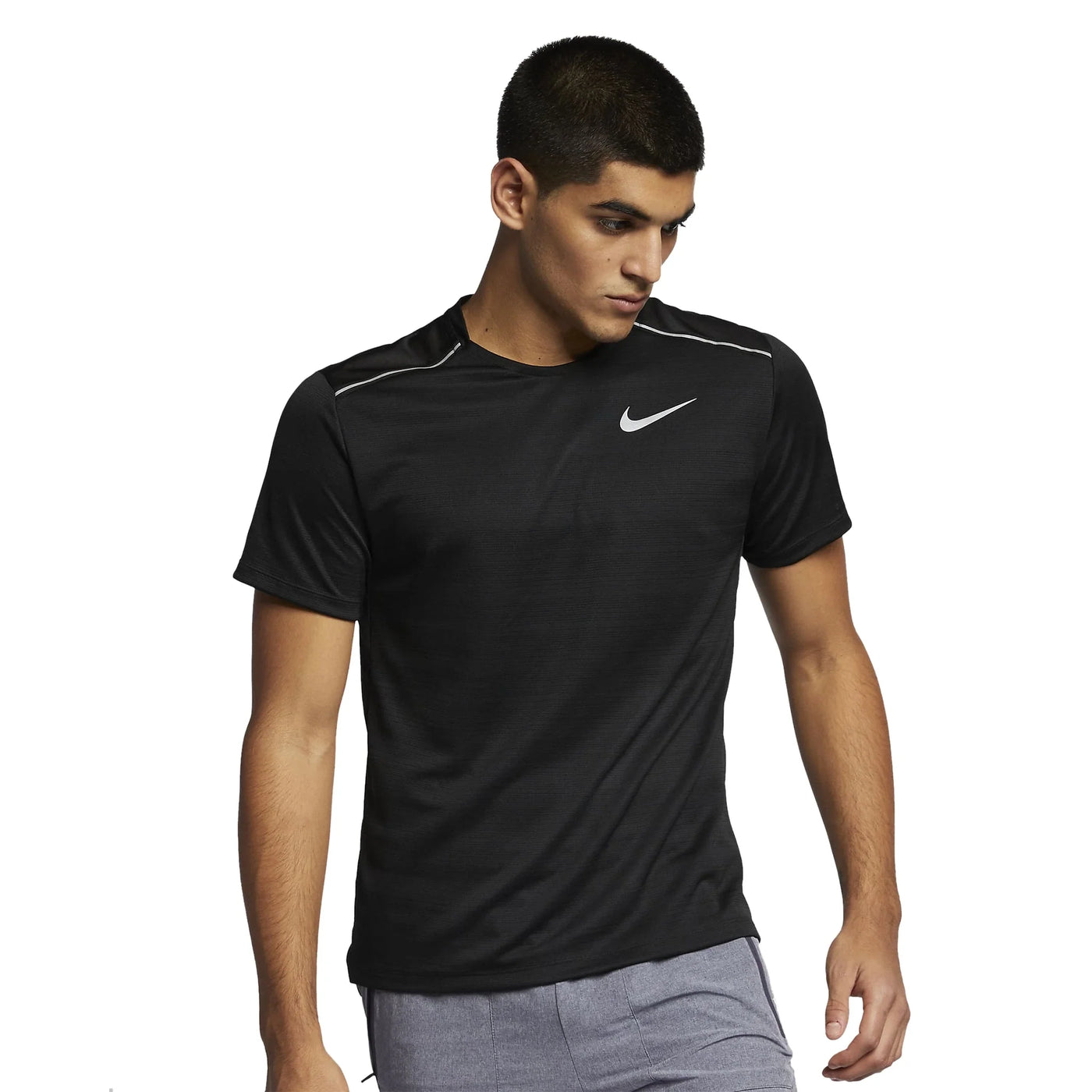 Baskets Nike Dri-FIT 1.0 Noir Miler Running T Shirt — vue 3