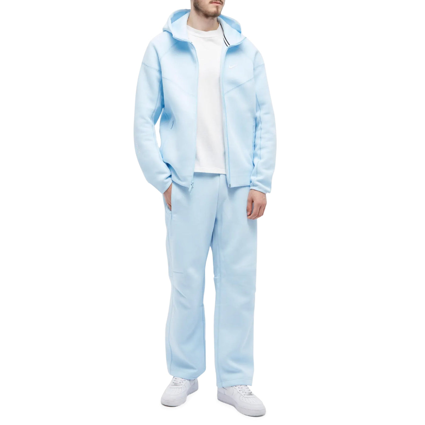 Baskets Nike × NOCTA Tech Fleece Bleu Zip-up — vue 3